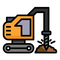 Geotechnical Drill Rig Icon