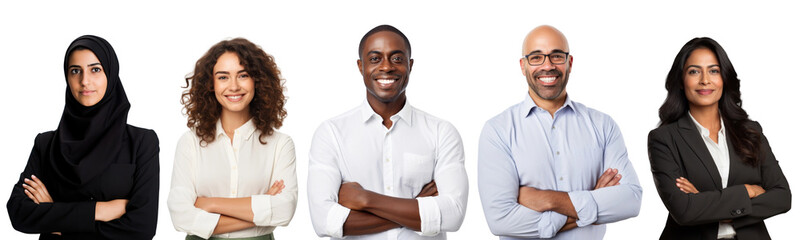 Business people png element set on transparent background