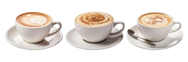 Coffee png cut out element set