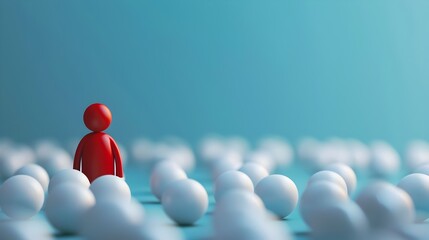 Confident and Authoritative Leading Political Figure in 3D Rendered Scene with Copy Space