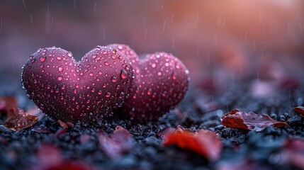 Fototapeta premium Valentine's Delight: Hearts Adorned Background