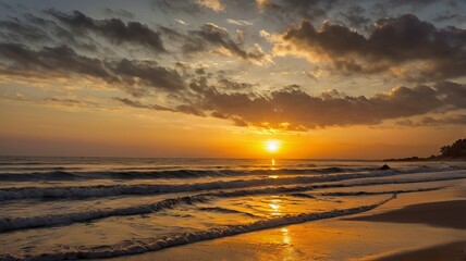 sunset over the sea