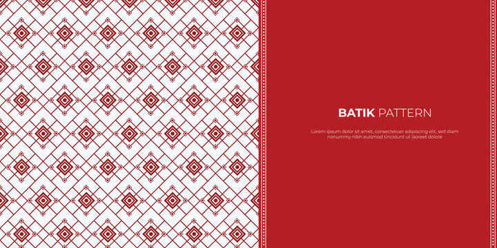 Luxury and elegant vector javanese batik pattern template