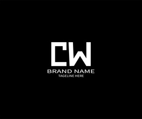CW letter logo Design. Unique attractive creative modern initial CW initial based letter icon logo