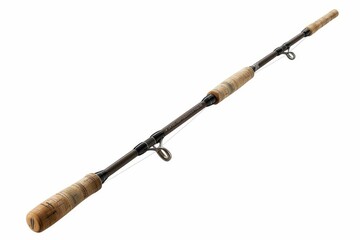 A lightweight fishing rod made of high quality carbon fiber, white background