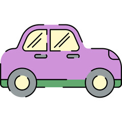 Cute Car Toys for Kids Isolated Transparent Background