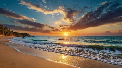 Obraz premium sunset on the beach