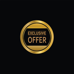 golden exclusive offer vector design