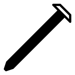 Screw icon or logo illustration outline black style