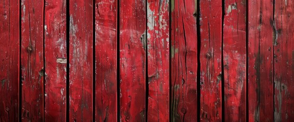 Old red wooden board background.