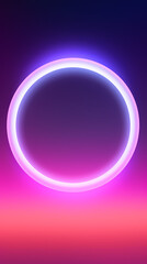 Obraz premium Neon light effect circle