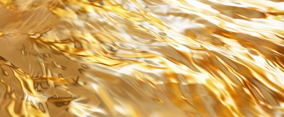 Texture of gold metallic polished glossy with copy space, abstract background