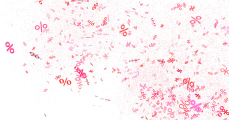 percent rain shopping digital in 3d. transparent PNG