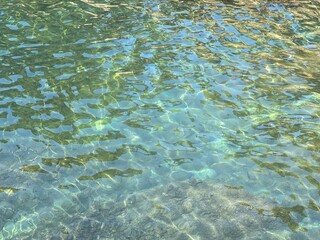 Crystal clear sea water