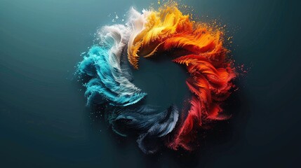  Rainbow with Heart Center