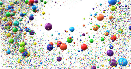 silver confetti explosion festive background
