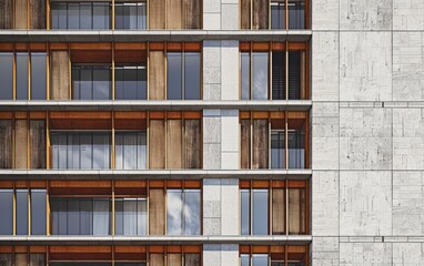 A digital artwork showcasing a detailed view of a highrise building with a sturdy foundation