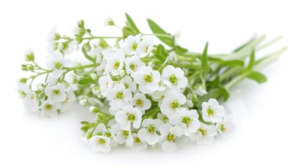 Alyssum on white background