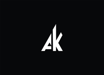 AK creative modern logo design and initial  logo