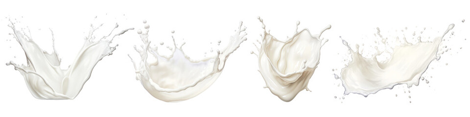 Spilled milk splatter effect set