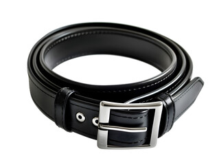 A black leather belt transparent, png,
