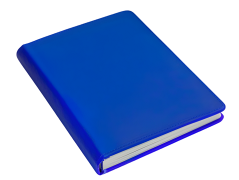 A blue notebook transparent, png,