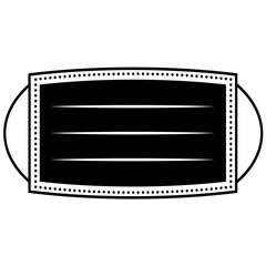 Medical mask vector illustration isolated on white background. classic modern diseign