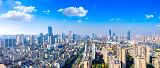 Obraz premium Urban Environment of Sanjiangkou, Ningbo, Zhejiang Province, China