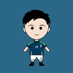 cute animation of football player