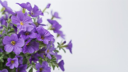 Obraz premium Aubrieta with copy space