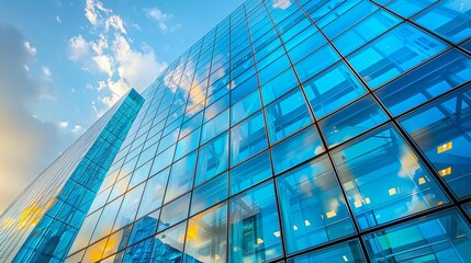 Obraz premium Office Building with Glass Facade