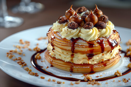 French Paris-Brest with praline cream
