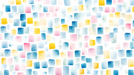 Watercolor pastel squares background