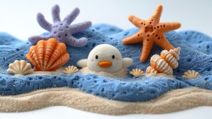  Abstract seashells and sand patterns