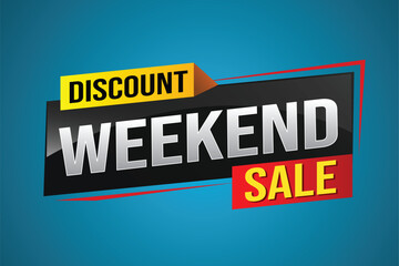 Weekend Special sale tag. Banner design template for marketing. Special offer promotion retail. background banner modern graphic design for advertising store shop, online store, website, landing page	