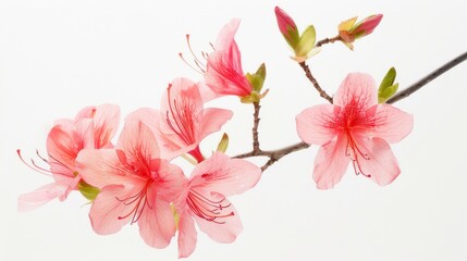 Obraz premium Azalea on white background