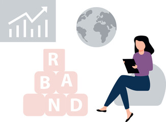 The girl is talking about brand marketing.