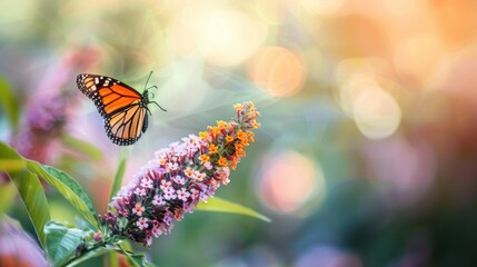 Butterfly Bush with copy space