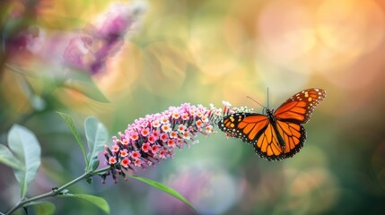 Butterfly Bush with copy space 