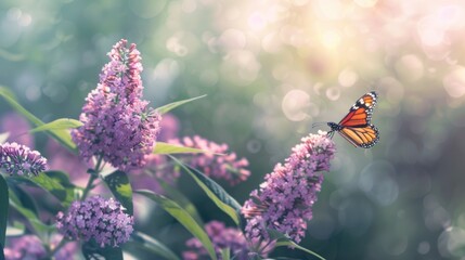 Butterfly Bush with copy space