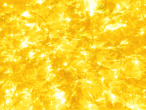 Glittering Gold Crystal Texture Background（キラキラした輝く金色のクリスタル風テクスチャ背景 ）