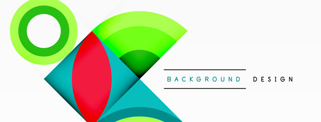 Obraz premium Circles and petals. Geometric beautiful abstract minimal template for Wallpaper, Banner, Background, Card, Book Illustration, landing page