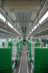 Obraz premium interior of a subway train