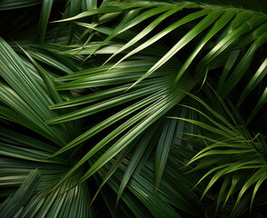 Palm leaves and tropical leaves greenery natural
