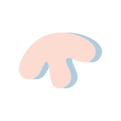 Abstract illustrative flat handraw vector element