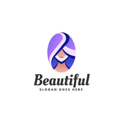 Vector Logo Illustration Beautiful Gradient Colorful Style