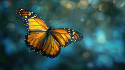 Obraz premium Blooming Garden with Butterflies and Insects. Colorful and vibrant outdoor setting.