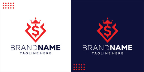 Wolf Shape USD Dollar Currency Symbol, Wealth Logo Investment Benefits Money Saving, Design Inspiration, Illustration, Vector