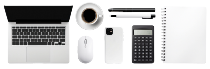 Work from home stationery set  png cut out element set