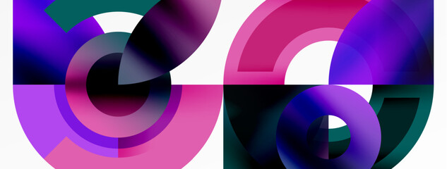 Circle geometric abstract vector background